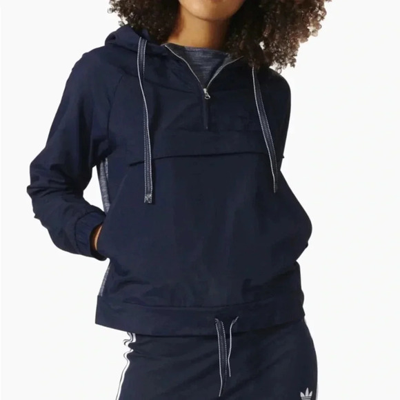 adidas Sweaters - Adidas Originals Hooded Sweatshirt‎ Womens Medium Style Bk6093 Blue Pullover